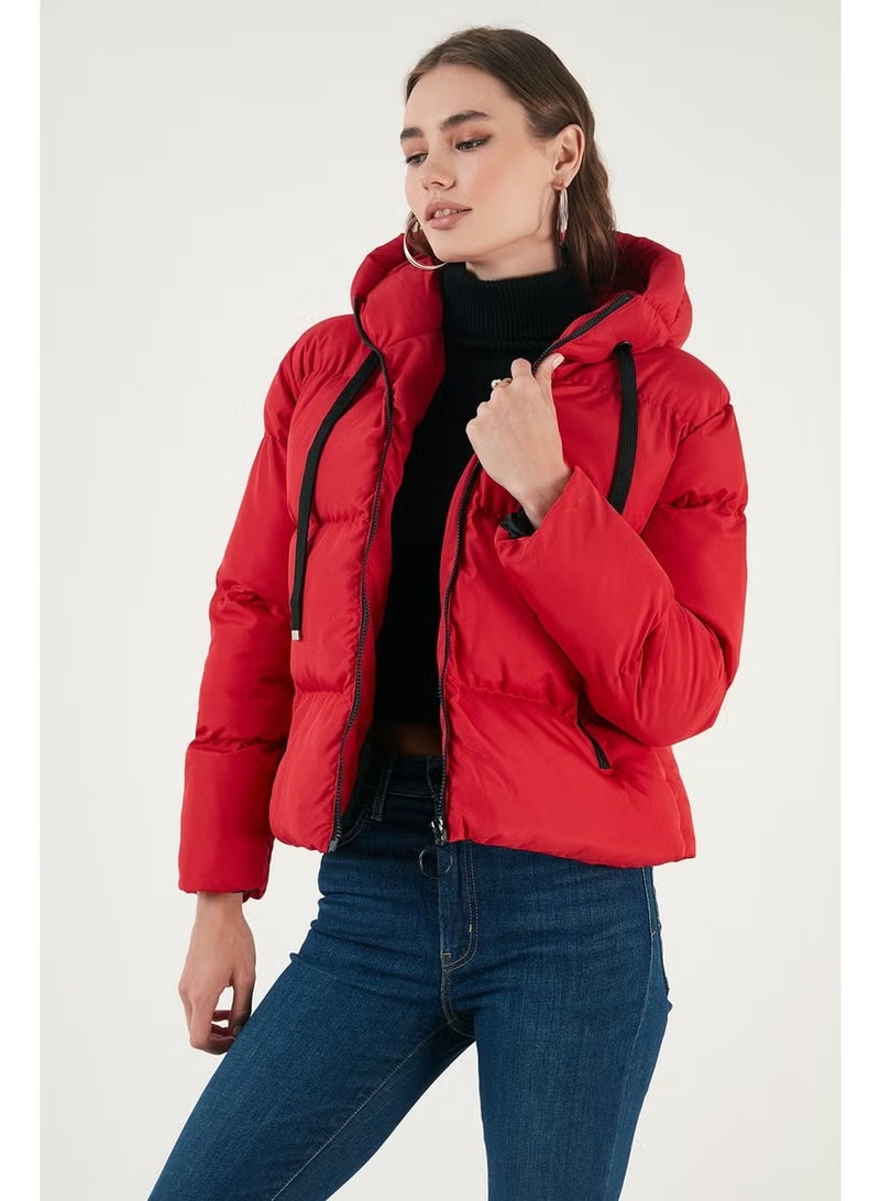 Lela Pocket Hooded Regular Fit Puffer Coat Women's Coat 640Y002 - Image 4
